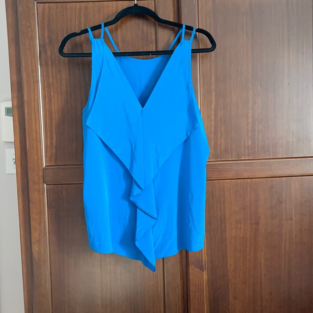 Sachin + Babi Blue Silk Cami/Tank (size 2)